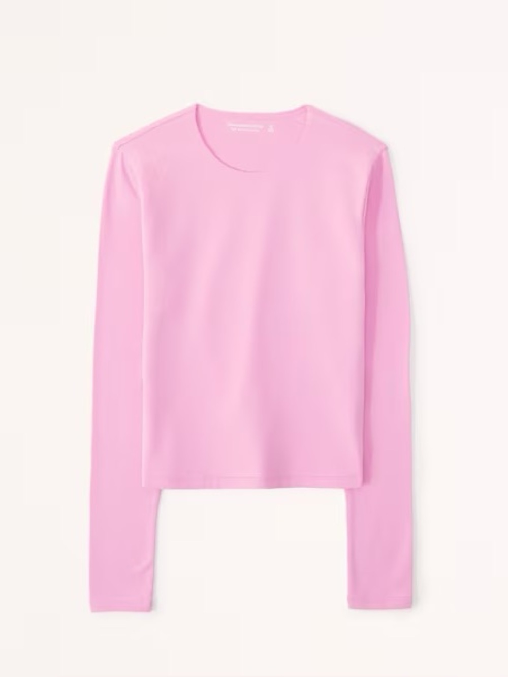 Abercrombie Pink Long-Sleeve Cotton
Seamless Fabric Crew Top